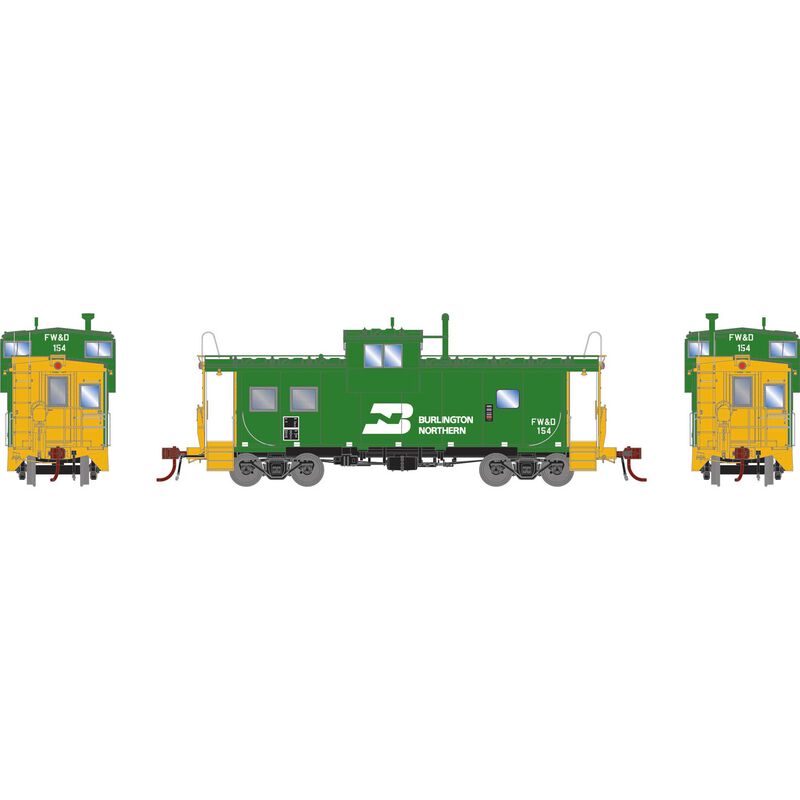 HO GEN ICC Caboose with Lights, FWD #154