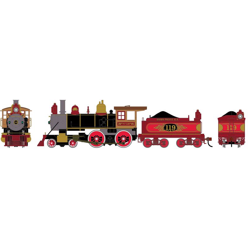 HO ATH 4-4-0 Steam Locomotive, UP #119