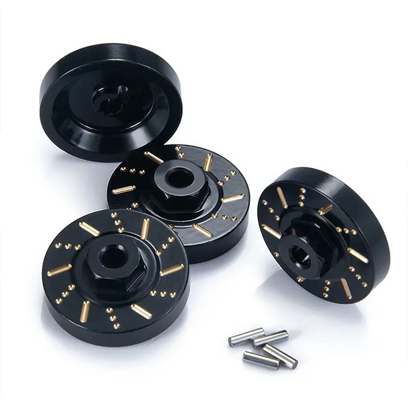 Brass Machined 26g Hex Hubs w/ Brake Disc Set for Axial SCX24