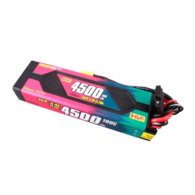 11.4V 4500mAh 3S 100C G-Tech Smart Advanced Hardcase LiHV Battery: EC5