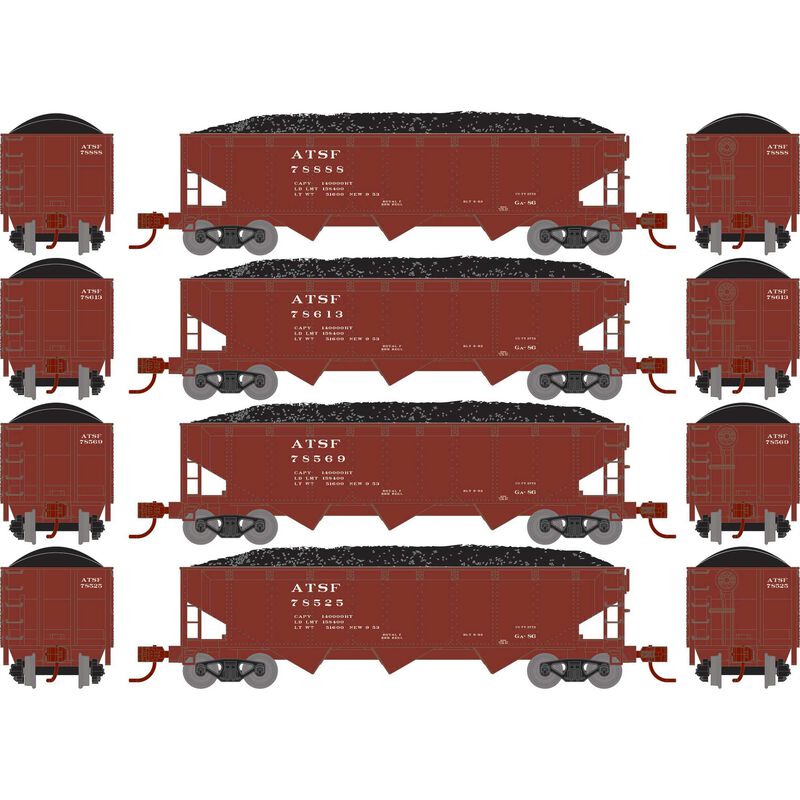 N 40' Offset Coal Hopper with Load, ATSF #1 (4)