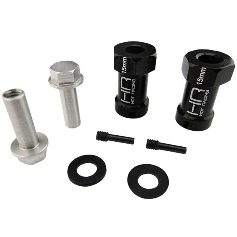 15mm Wheel Hub Extensions 12mm Hex (2): Axial Wraith