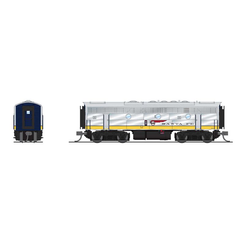 EMD F7B, ATSF 351A, Yellow Warbonnet, No-Sound / DCC-Ready, N