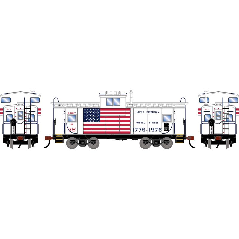 HO ATH Wide-Vision Caboose, MKT 'Bicentennial' #76
