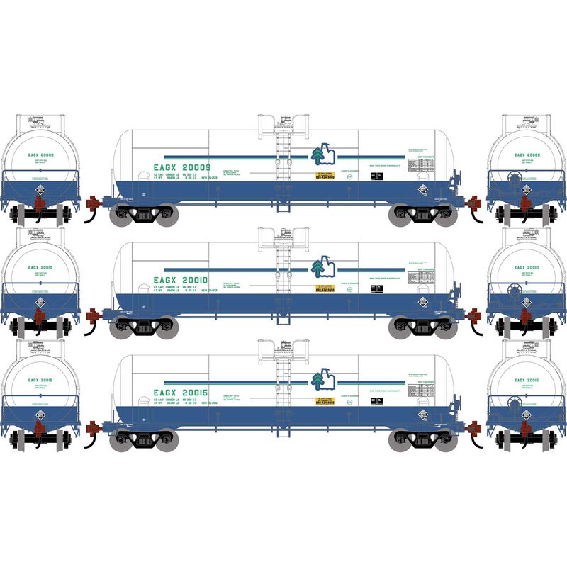 HO ATH RTC 20,900 Gallon Tank Car, EAGX #20009/20010/20015 (3)