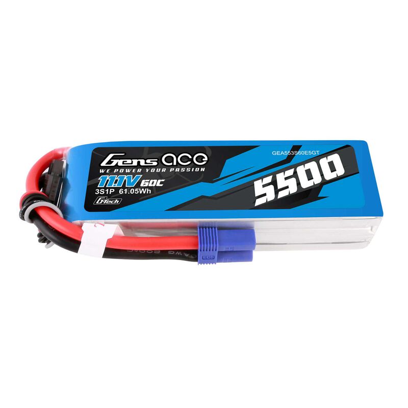 11.1V 5500mAh 3S 60C G-Tech Smart LiPo Battery: EC5
