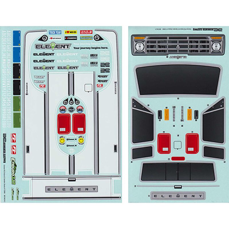 Sendero Decal Sheets, 1/12 Element Enduro12