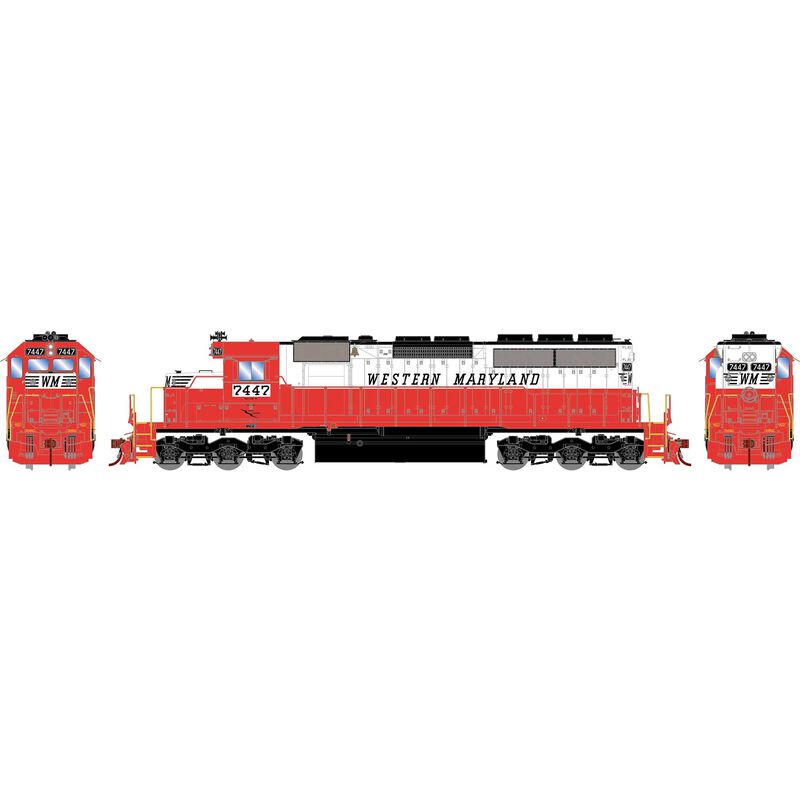 HO SD40 Locomotive, Western Maryland #7447