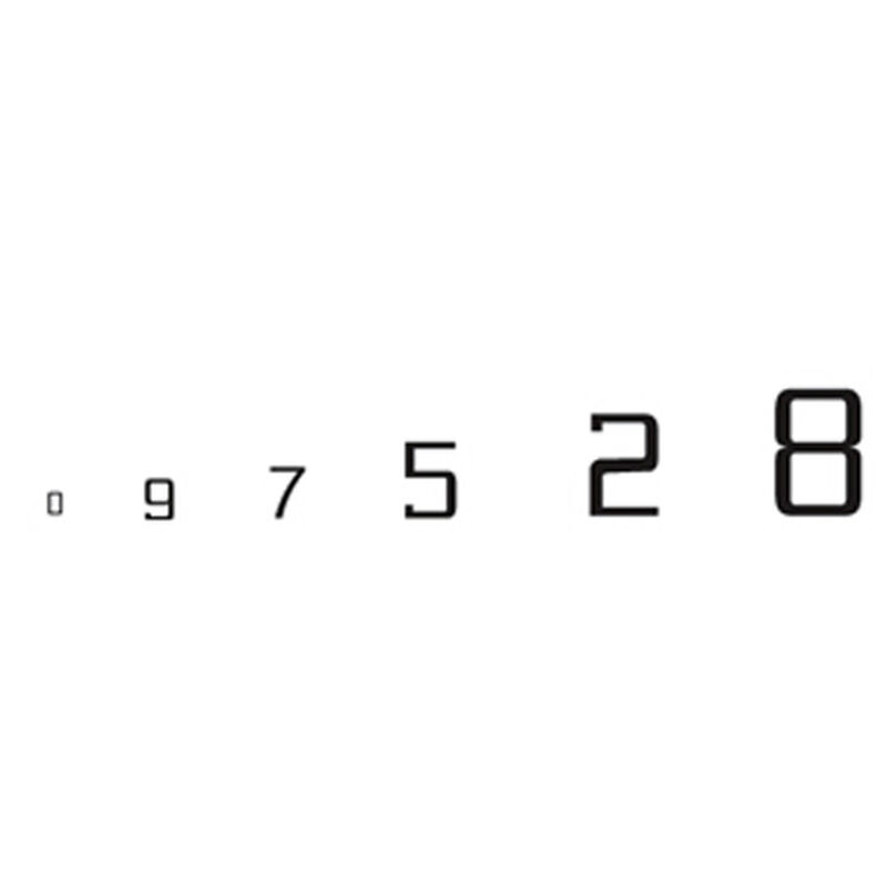 Gothic 45-Degree USA Numbers, Black