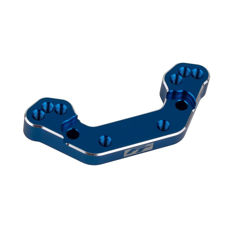 RC10B7 FT Ballstud Mount, +2mm, blue aluminum