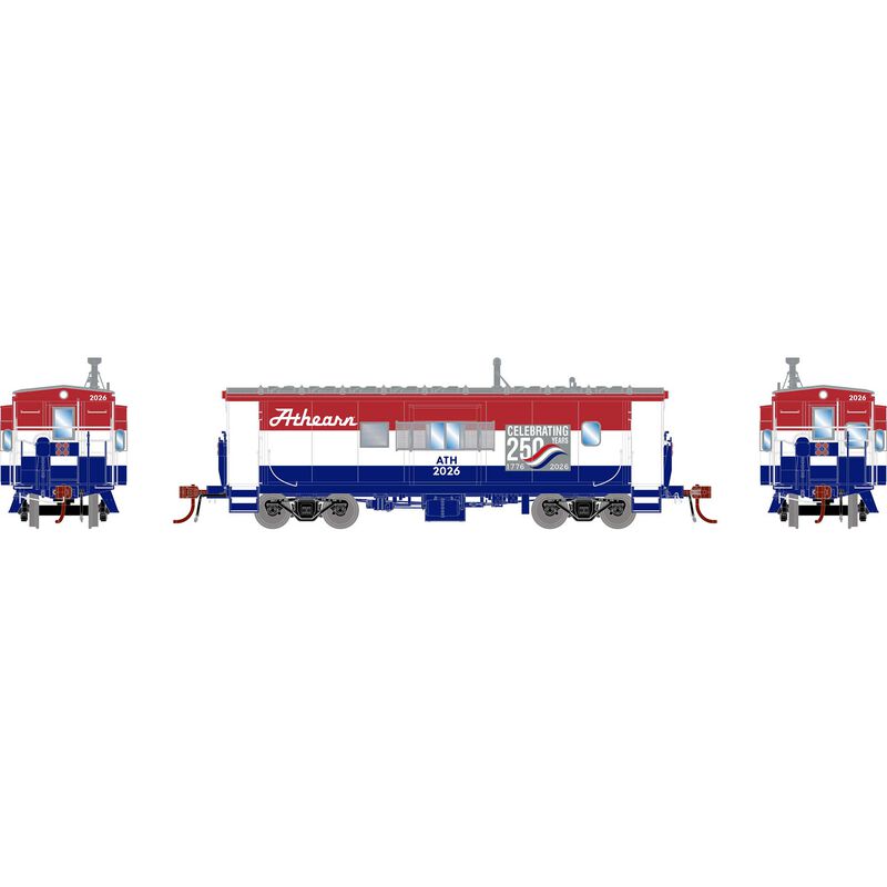 HO GEN ICC Bay Window Caboose w/Lights, ATH 'USA 250th Anniversary' #2026