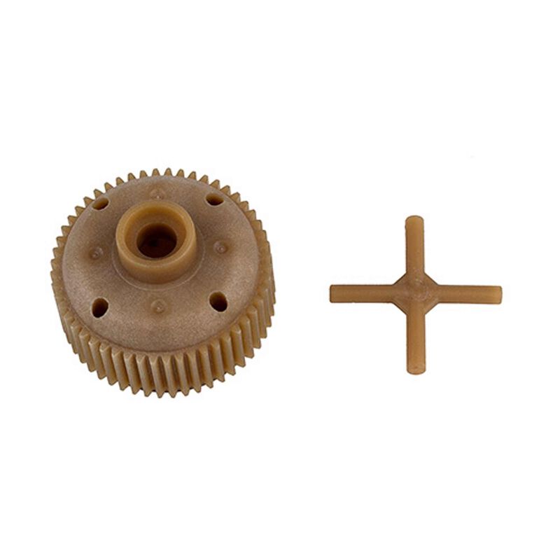 Gear Differential Case and Cross Pins, 1/10 Team Associated RC10B7