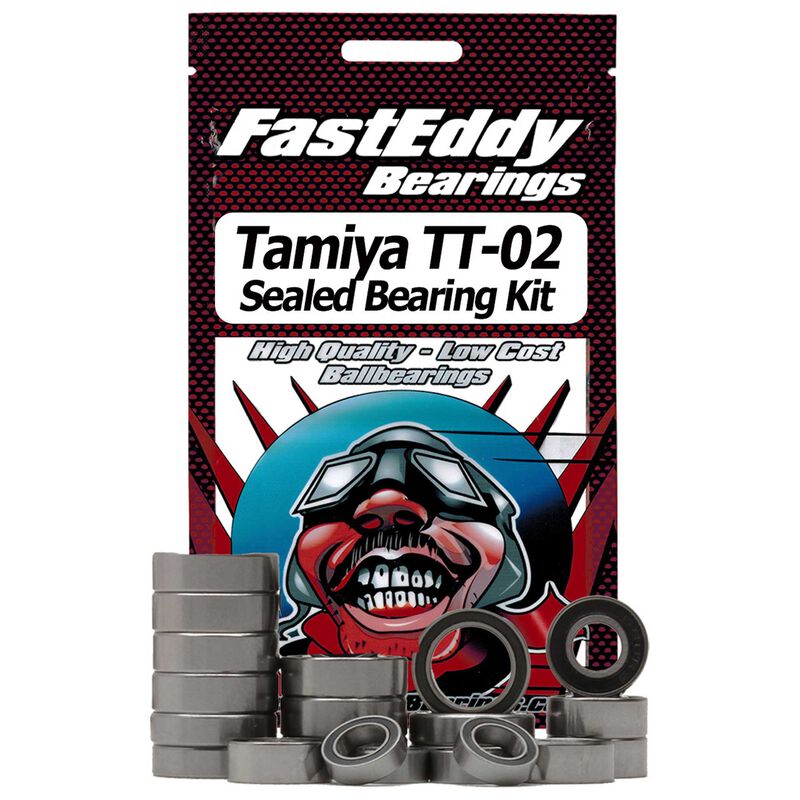 Rubber Sealed Bearing Kit: Tamiya TT-02 Chassis