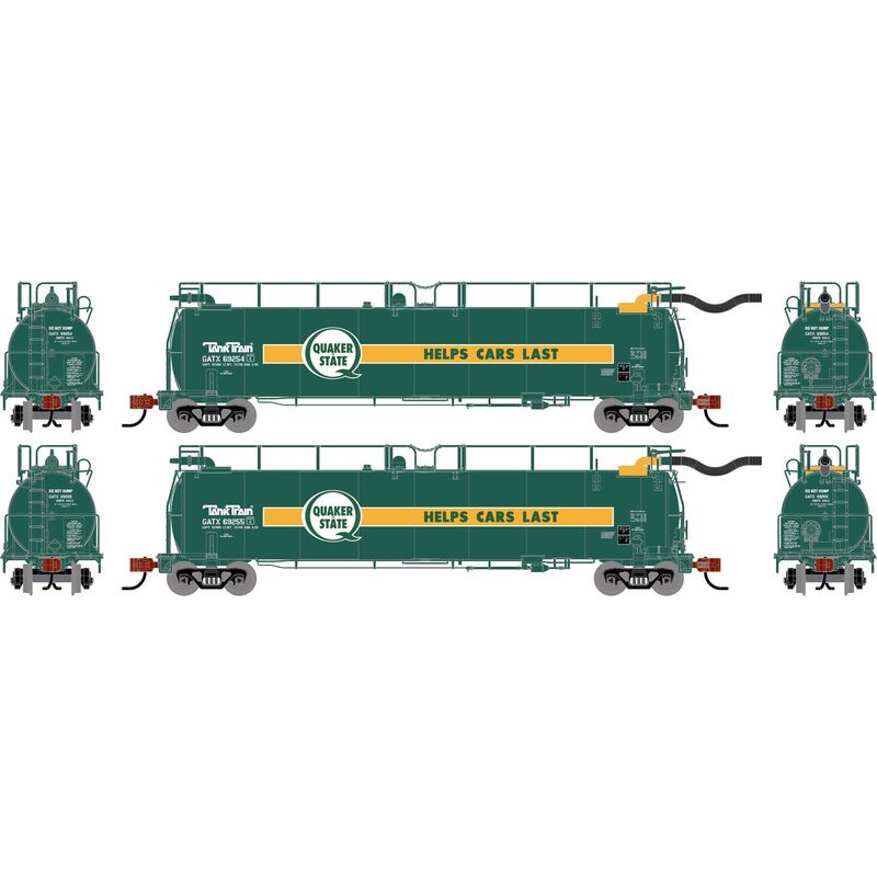 N TankTrain Intermediate, GATX Quaker State #69254/69255 (2)