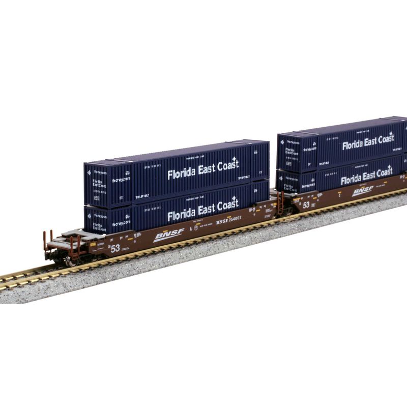N MAXI-IV 3 Unit Cars BNSF "Swoosh" Logo, # 254007