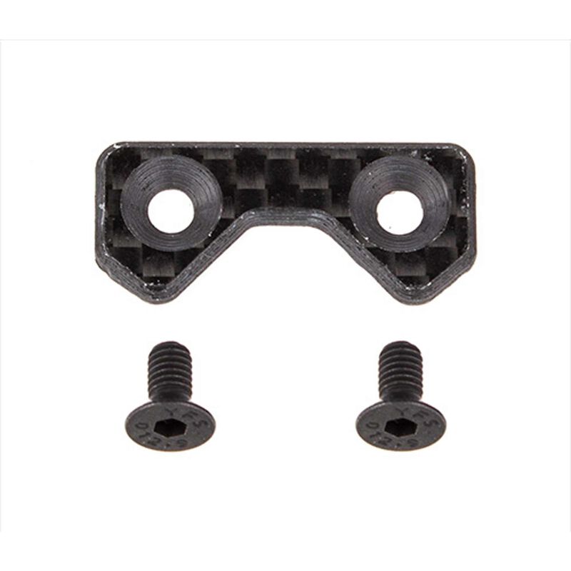 Ractory Team Carbon Fiber One-Piece Front Wing Button, 1/10 Team Associated RC10