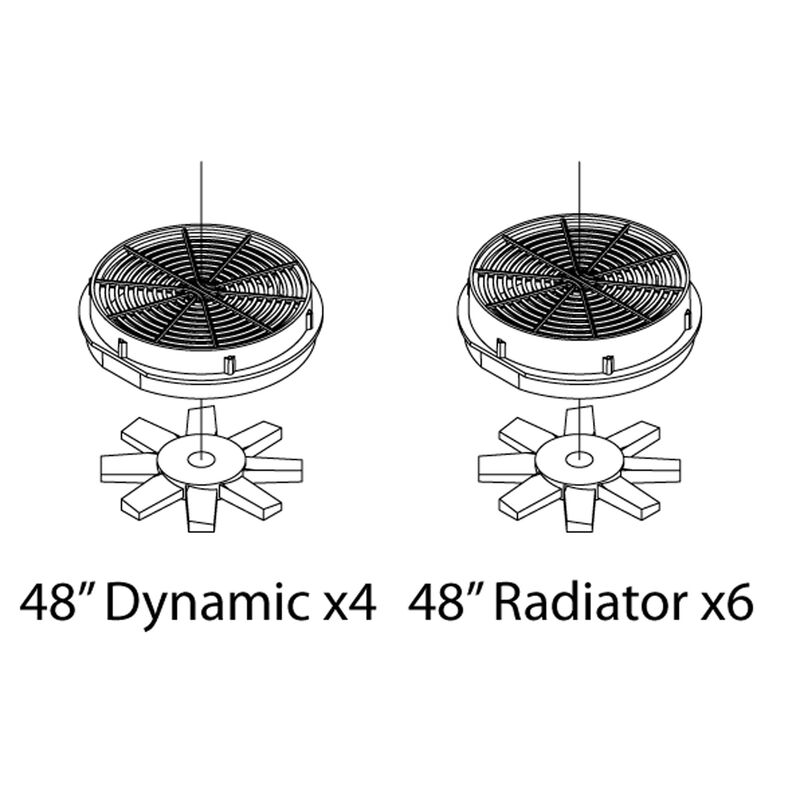 HO Fans Set, 48" Late (3)