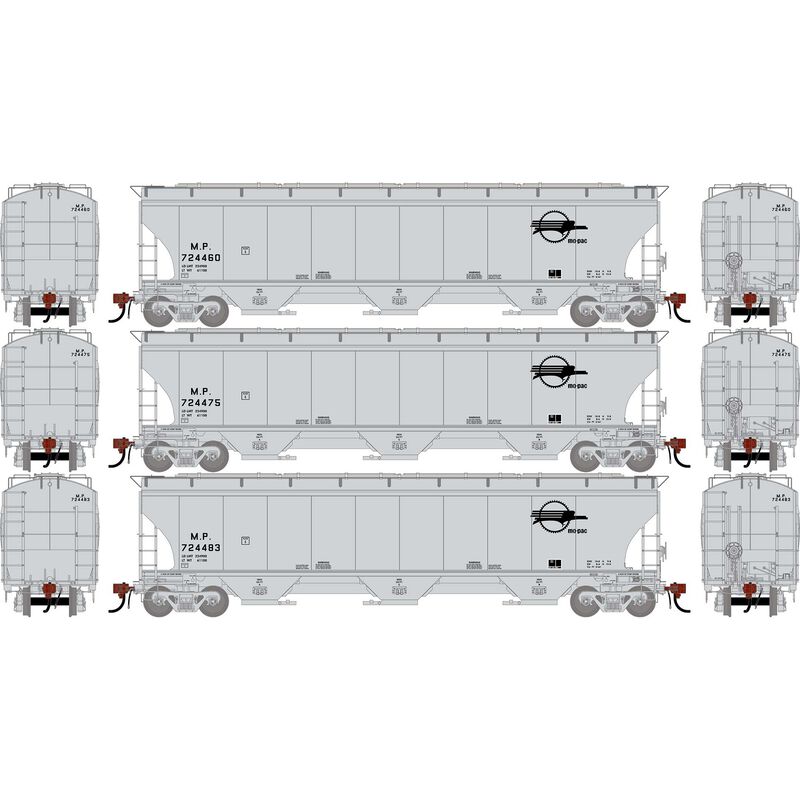 HO GEN Trinity 5161 Covered Hopper, legendary Liveries MP #724460/724475/724483 (3)