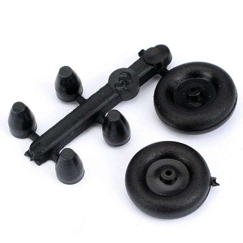 Tail Wheel with Retainers, 1/2", Micro (2)