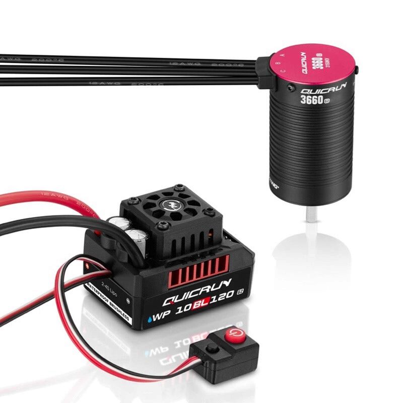 QUICRUN 10BL120 G2 Brushless ESC / 3660SL G2 3700KV Motor Combo