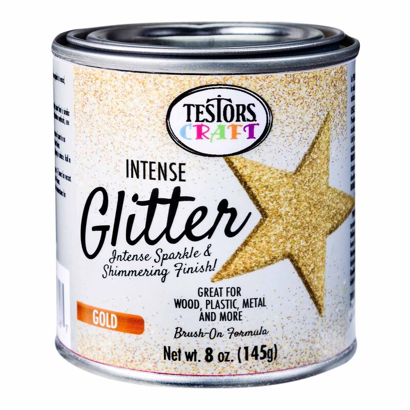 Testors Craft Intense Glitter, 8 oz Can, Gold