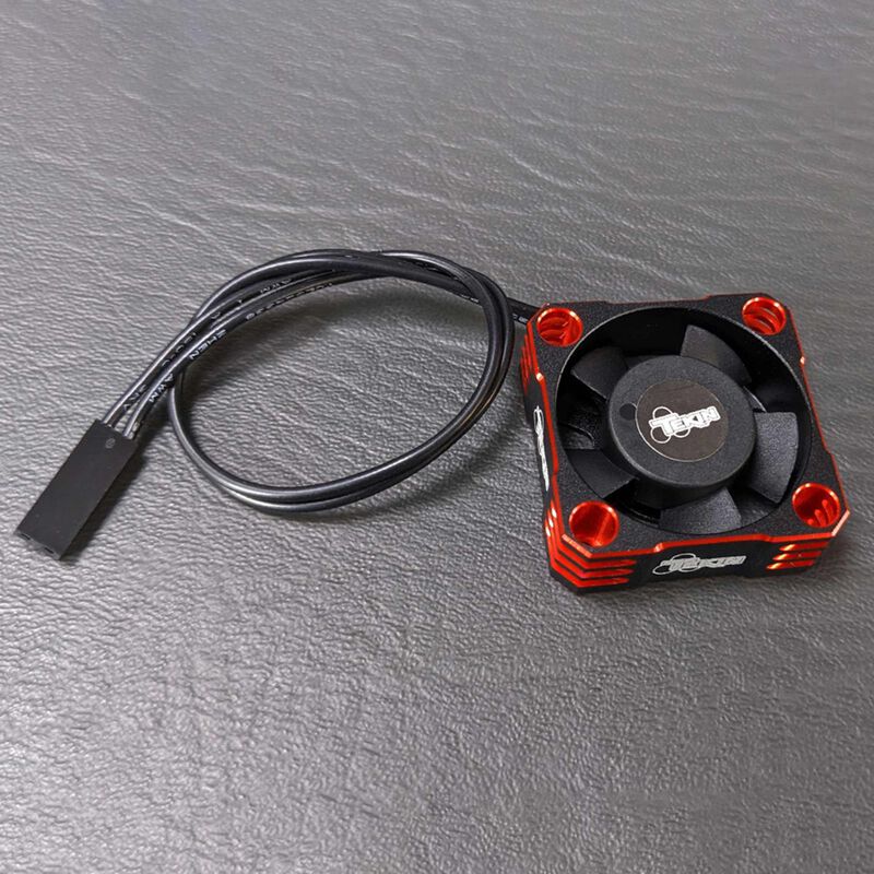 Fan 30x30x10 Hiflow Black / Red, 2pin 180mm