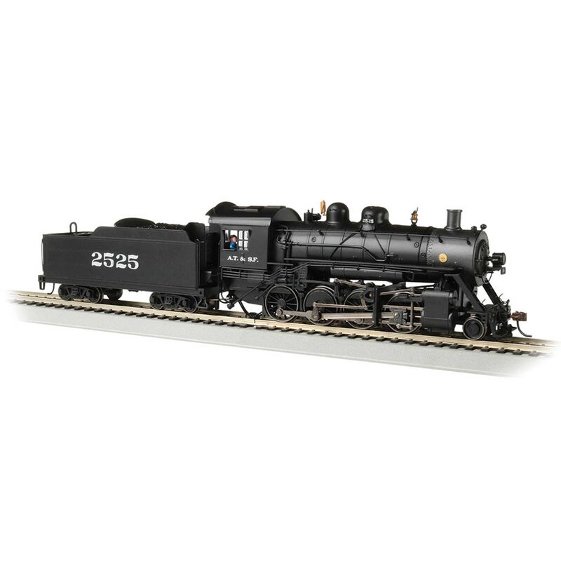 HO 2-8-0 Baldwin Consolidation Steam Locomotive, Santa Fe #2525