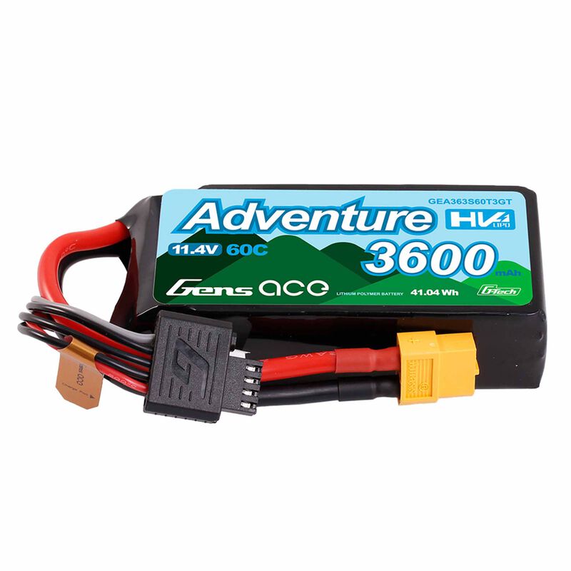 11.4V 4300mAh 3S 60C G-Tech Smart LiPo Battery: XT60/ Deans/ EC3