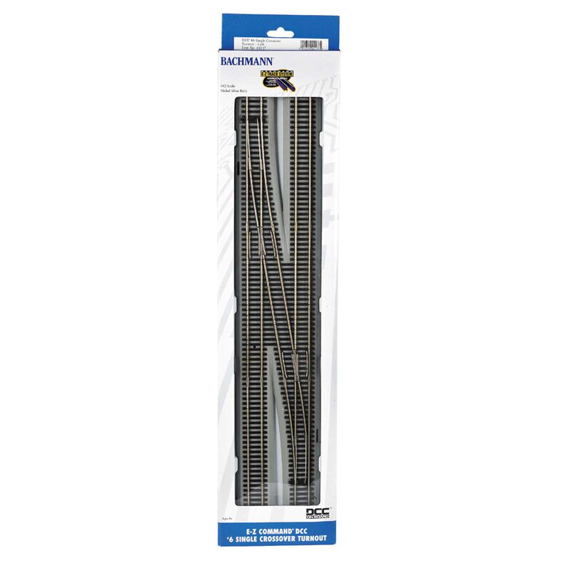 HO NS EZ Command #6 Left-Hand Crossover with DCC
