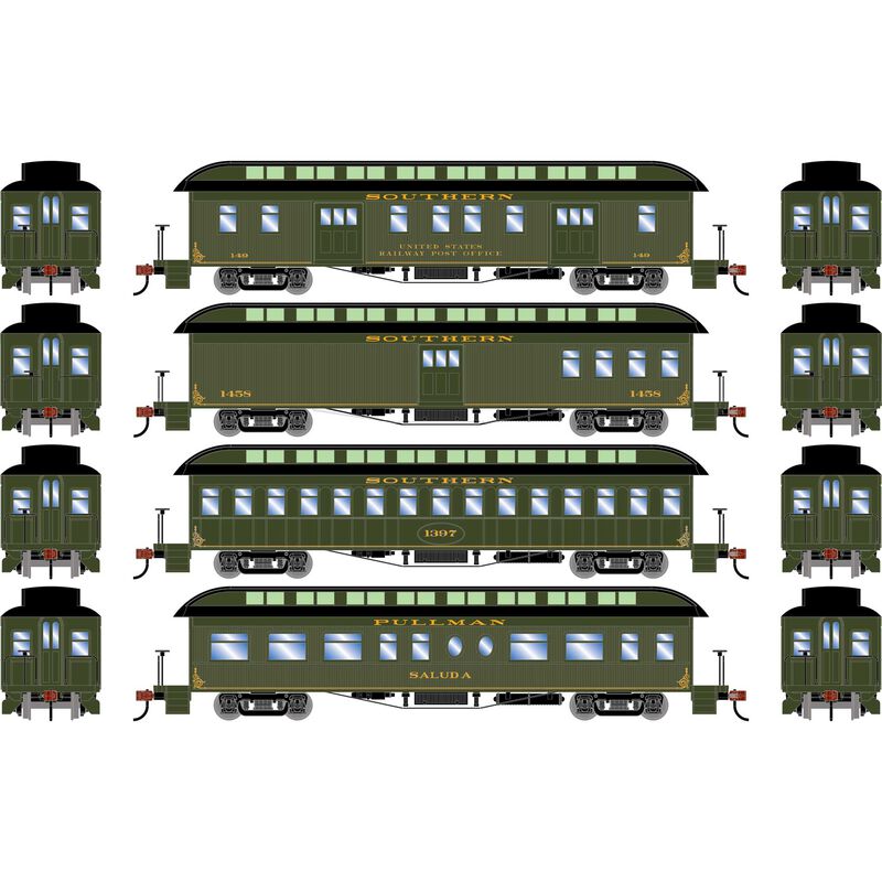 HO 50' Old Time Overland Passenger Set, SOU #1 (4)