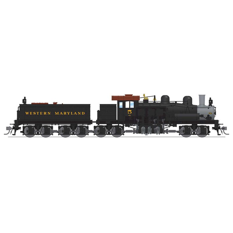 HO Class D 4 Truck Shay Locomotive, WM #5 with Paragon 4