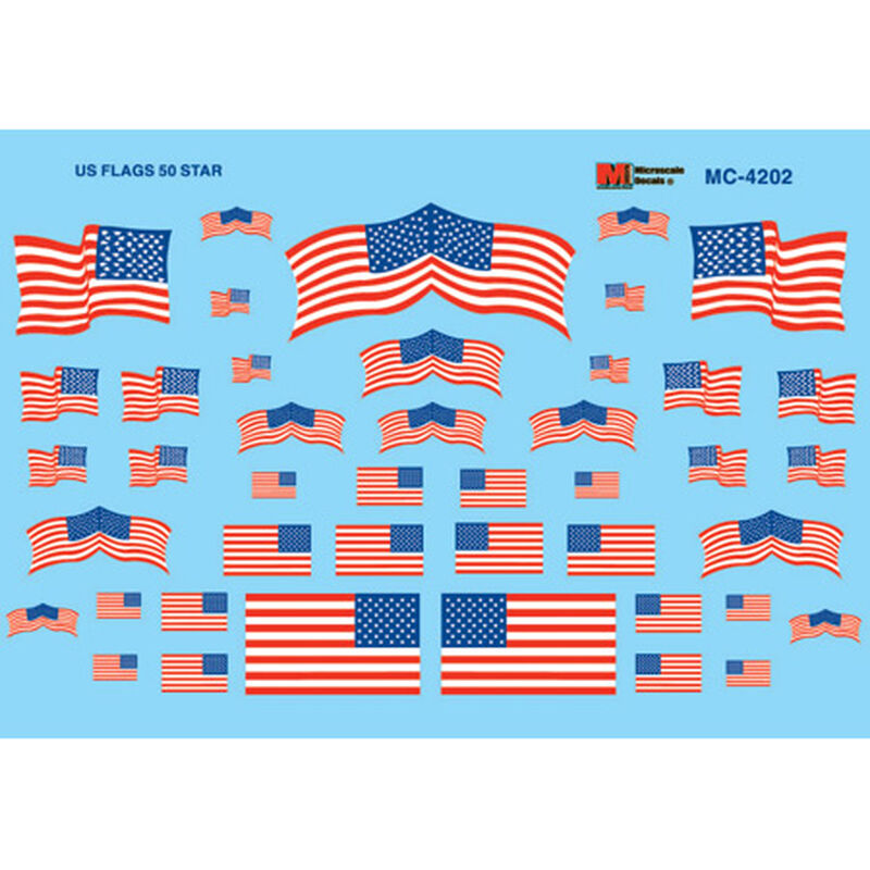 HO US Flags, 50-Star 1960+
