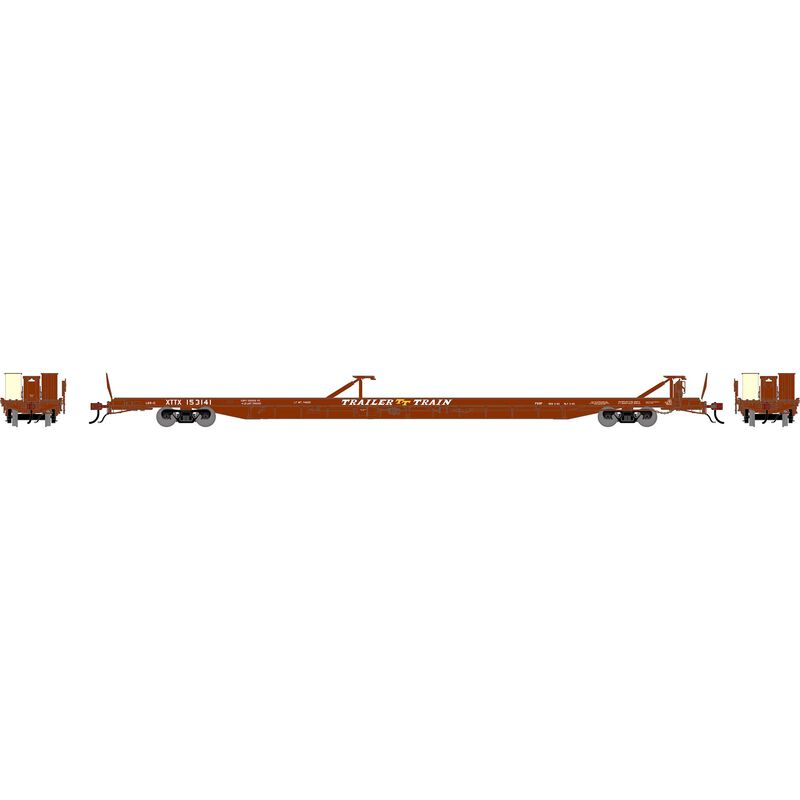 HO GEN F89-F Flat Car, XTTX 'Brown' #153141