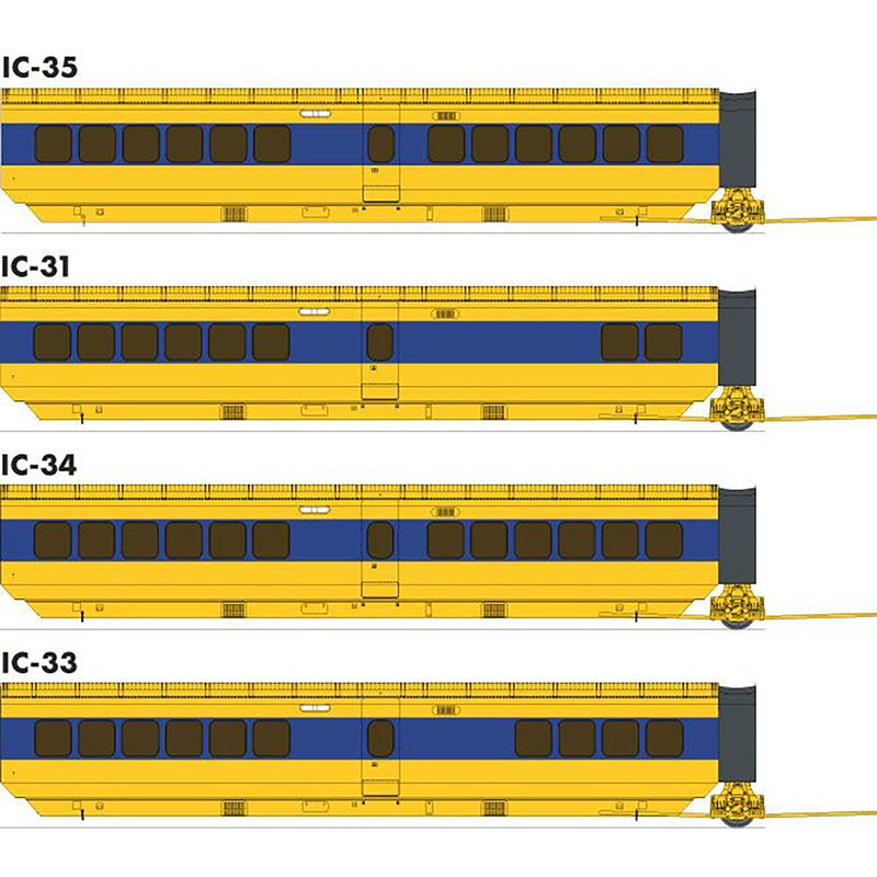 HO UAC TurboTrain Completion Pack VIA Set #1