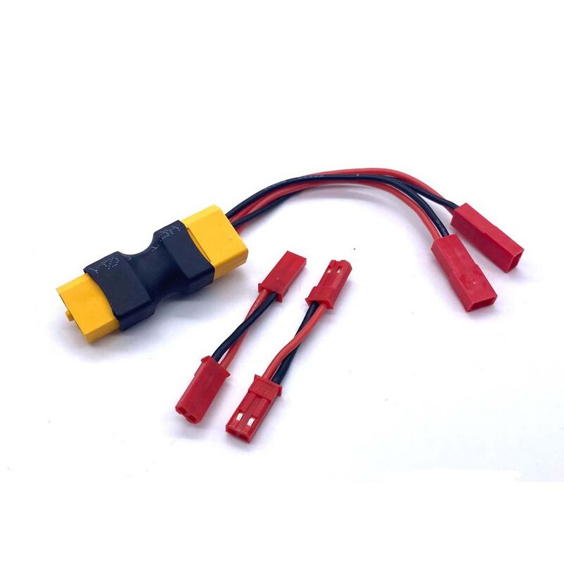 XT60 Dual JST Connector with 2 Male-Male Adaptors