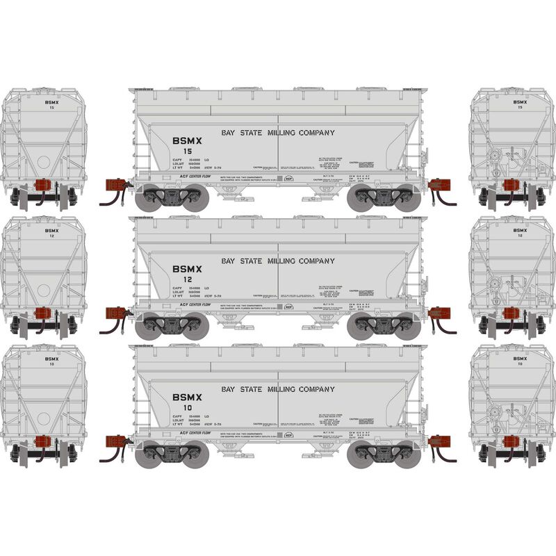N ACF 2970 Covered Hopper, BSMX #10/12/15 (3)