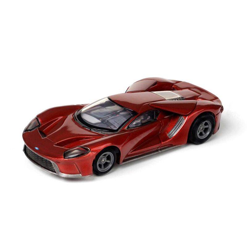 HO Ford GT Mega G+ Chassis Slot Car, Liquid Red