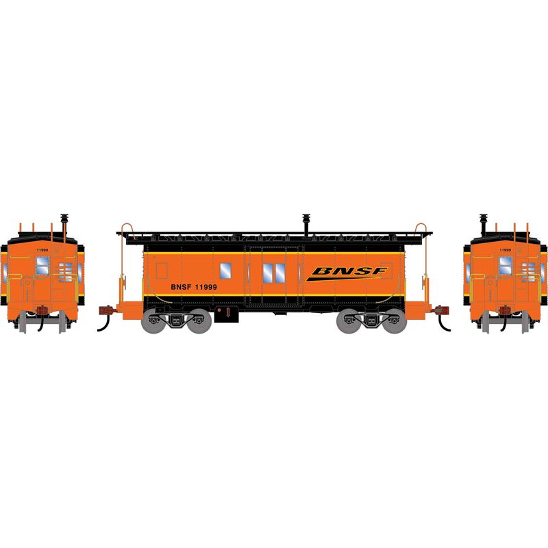 HO ATH Bay Window Caboose, BNSF #11999