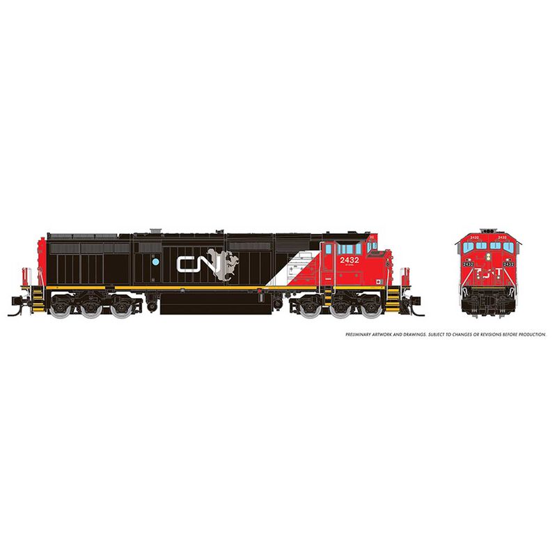 N Dash8-40CM Locomotive with DCC & Sound, CN #2432