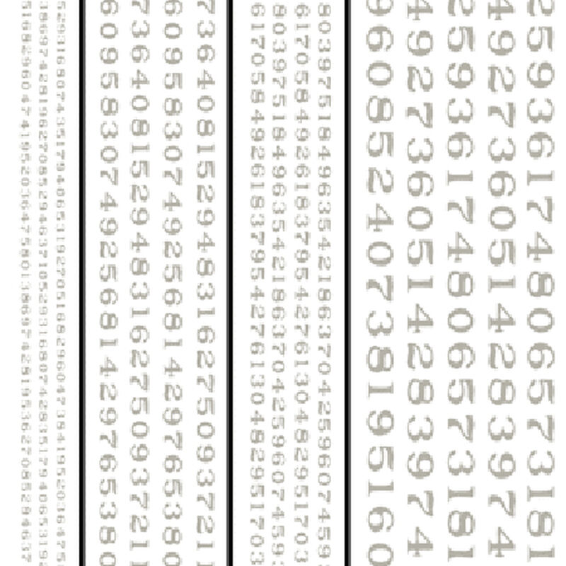 Railroad Roman Numbers, White