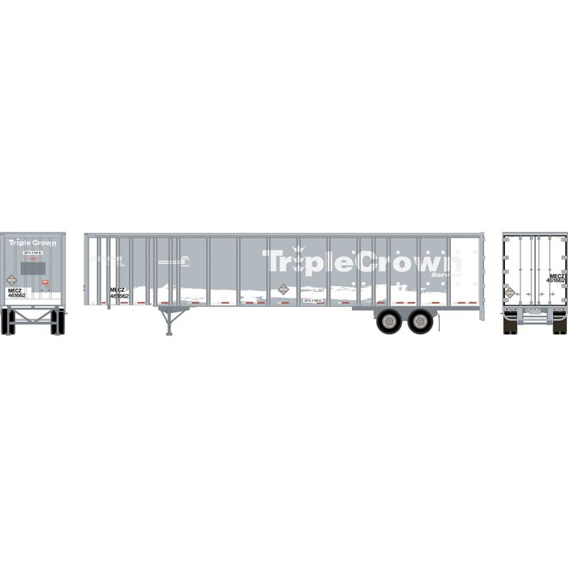 HO 53' Wabash Plate Trailer, MECZ #461662