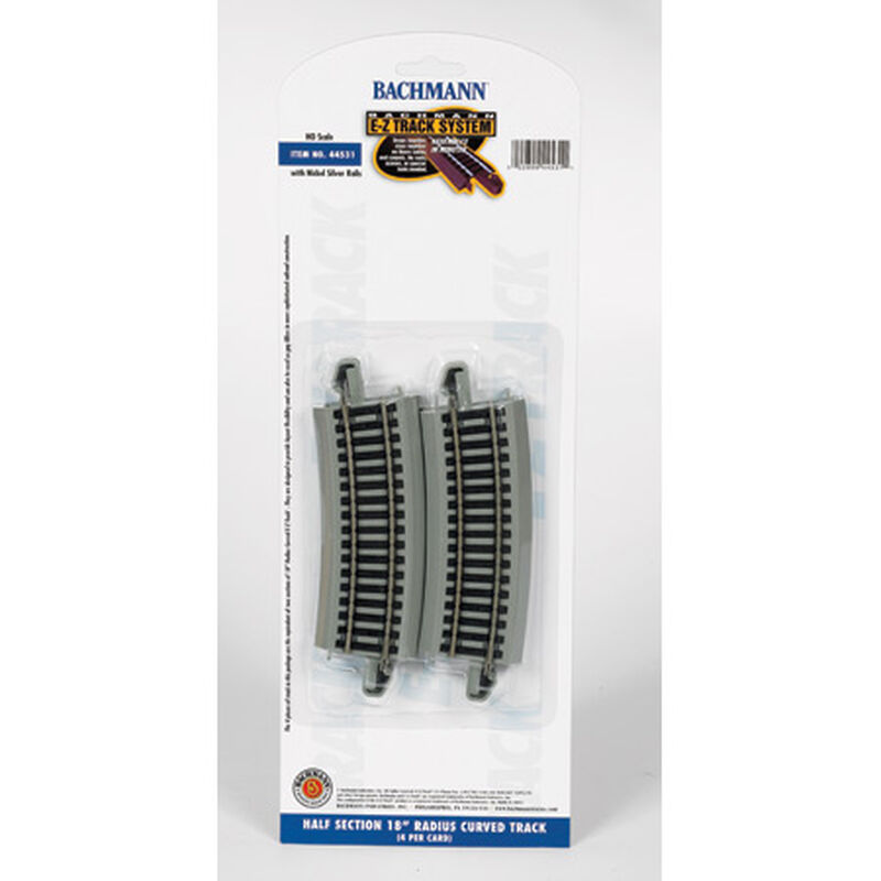 HO NS EZ 18" Radius 1/2 Curve (4)