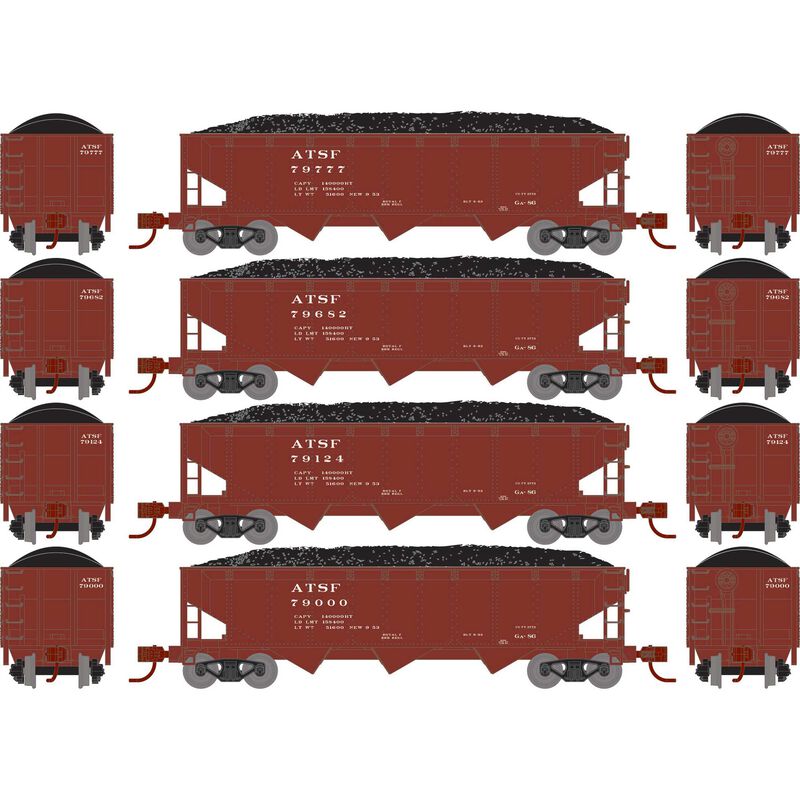 N 40' Offset Coal Hopper with Load, ATSF #2 (4)