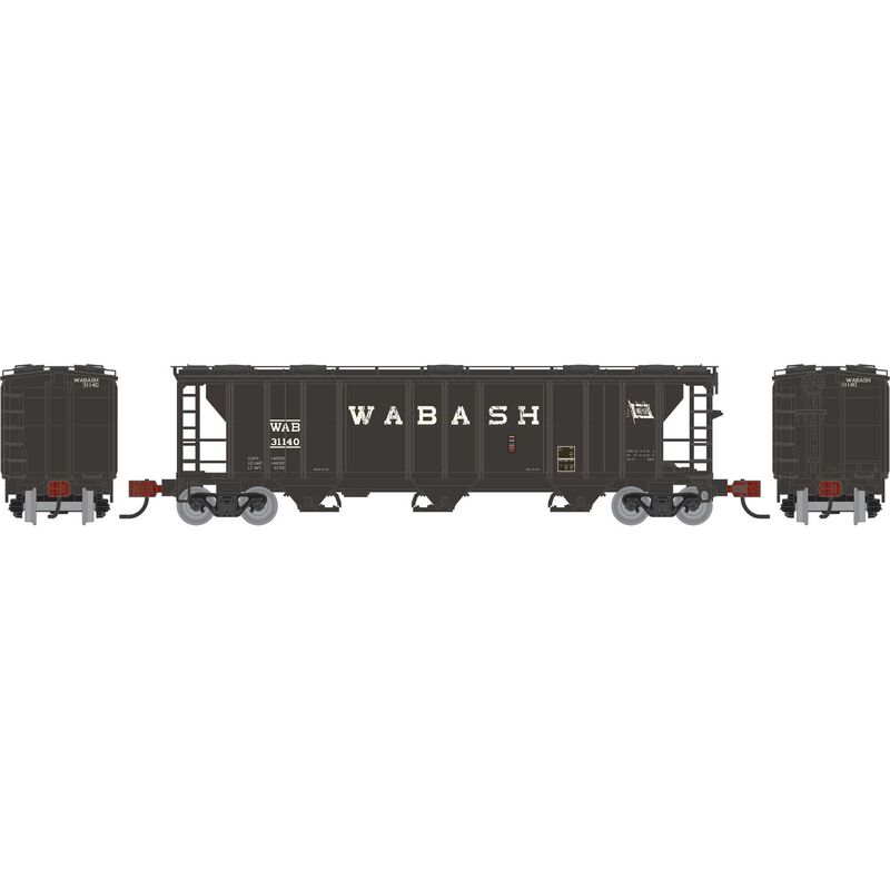 N PS-2 2893 3-Bay Covered Hopper, WAB Primed For Grime #31140