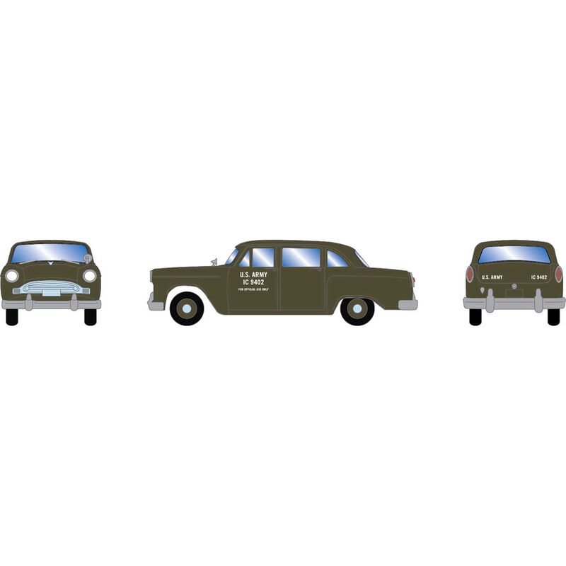 HO ATH 1950's Sedan, US Army #IC 9402