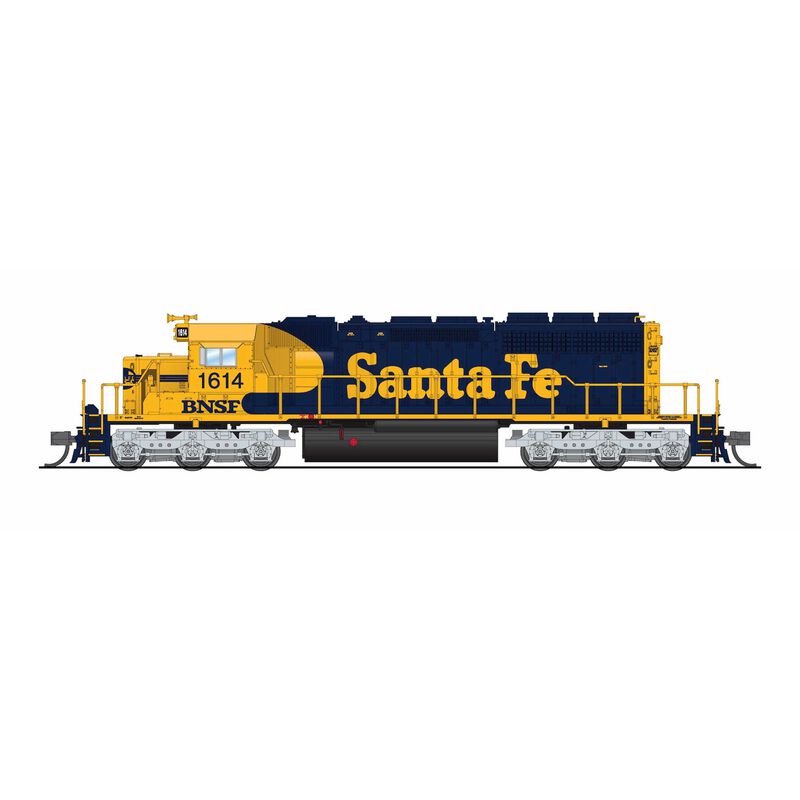 N, EMD SD40-2, BNSF 1614, ATSF Blue/Yellow w/ Patch, No-Sound / DCC-Ready