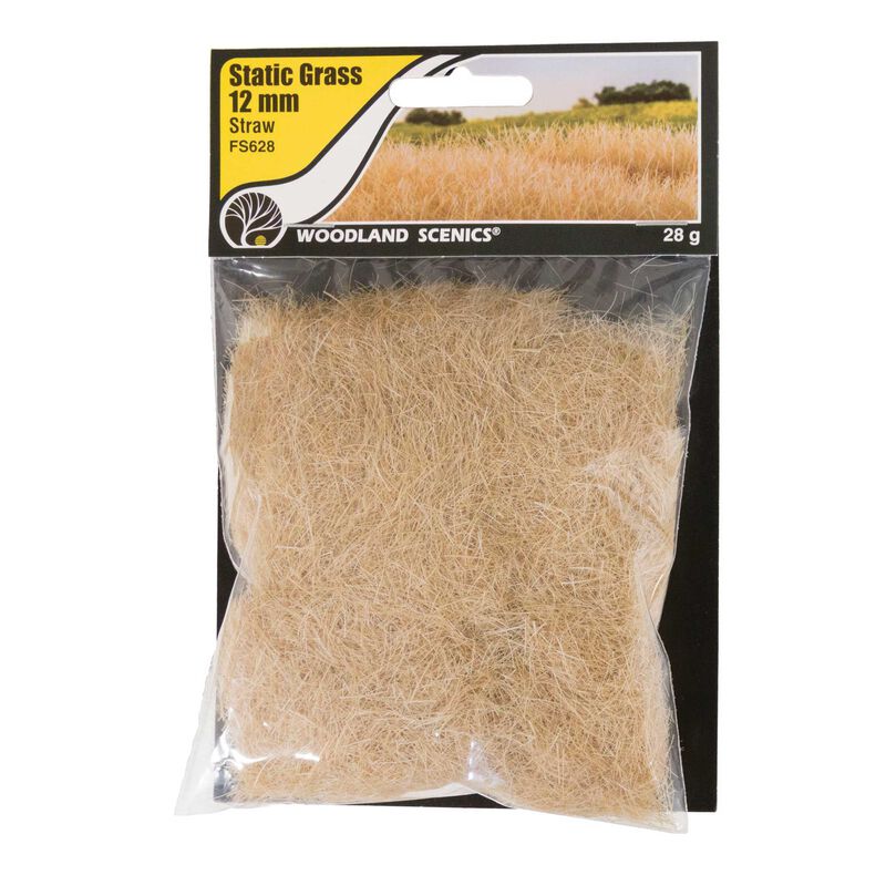 Static Grass Straw Green 12mm