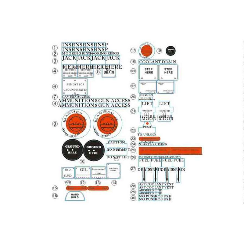 Decal Sheet: P51D 1400mm V7