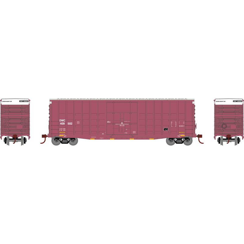 HO RND 50' Waffle High Cube Box Car, DWC #409502
