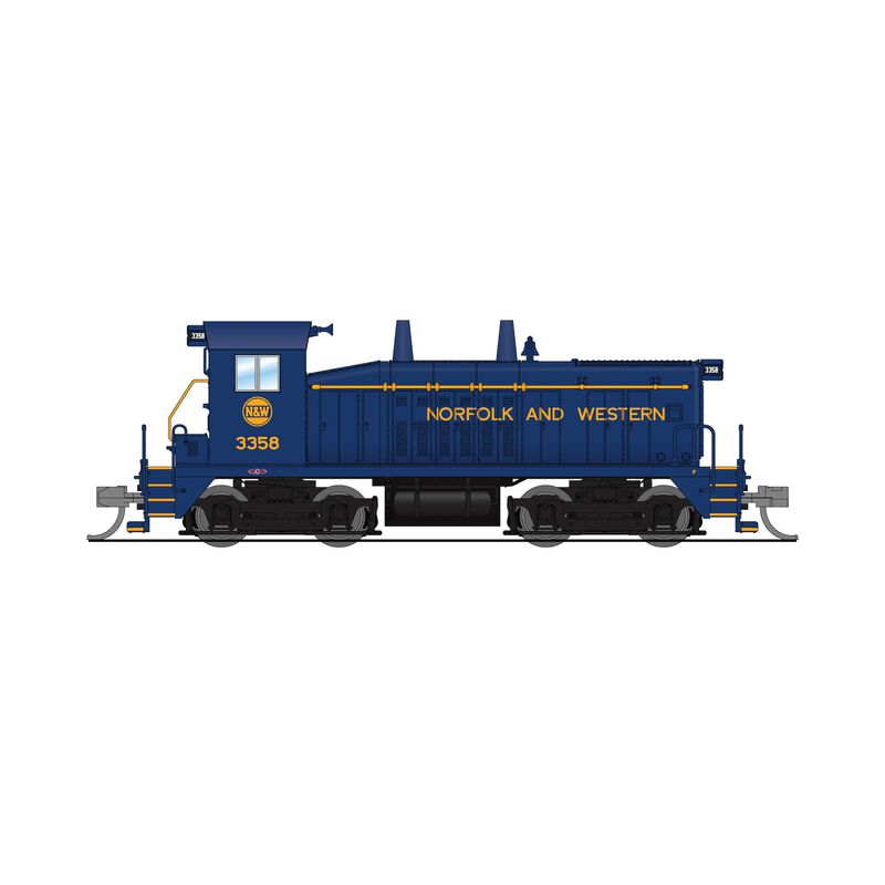 9382 EMD SW7 Switcher, N&W 3358, Blue & Imitation Gold, No-Sound / DCC-Ready, N